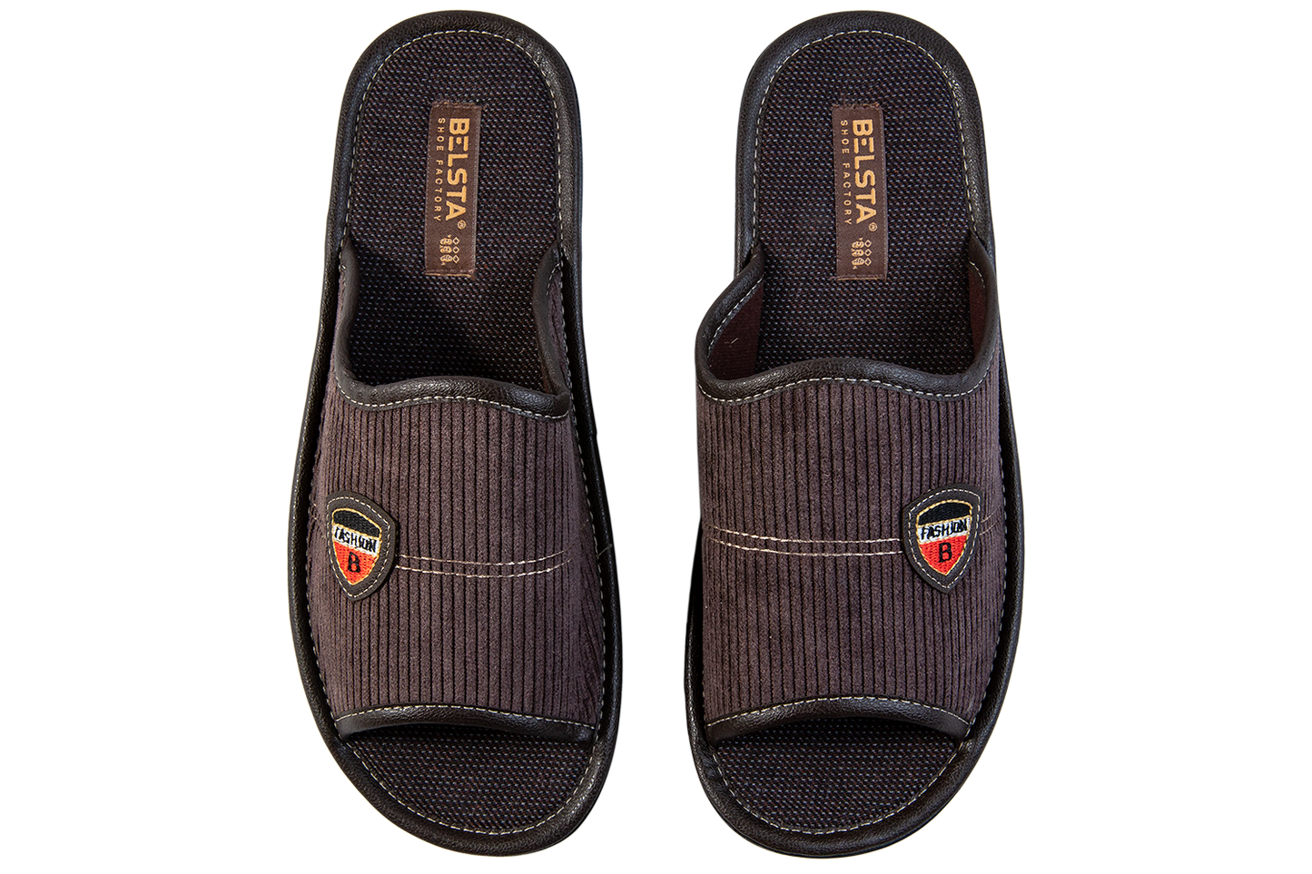 Мъжки отворени чехли BELSTA от кадифе