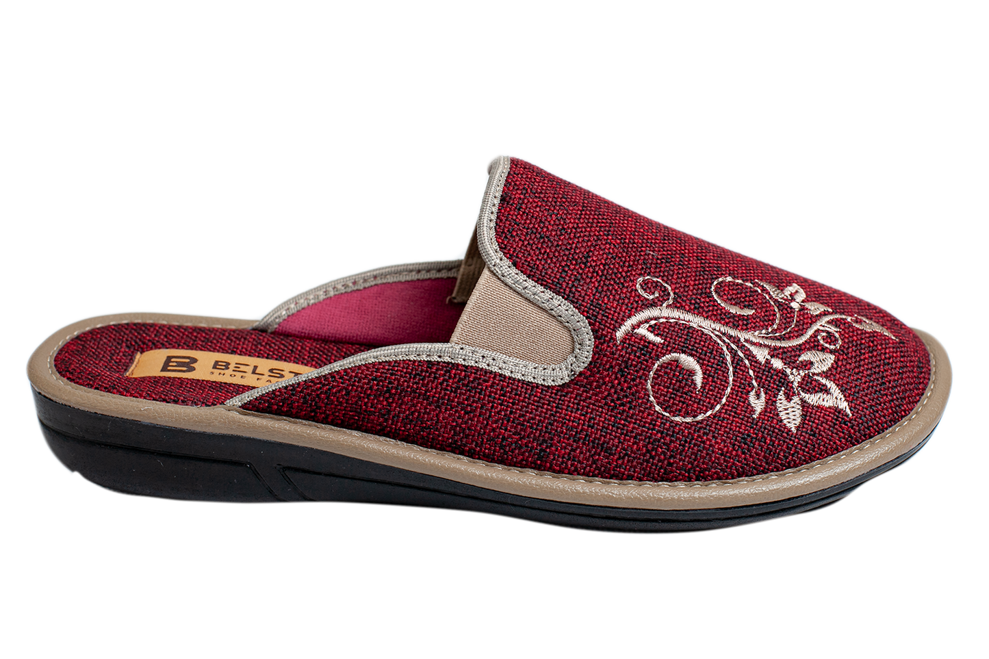 Дамски затворени пантофи BELSTA от перфорирана еко кожа/Women's Closed Slippers BELSTA from Perforated Eco-Leather