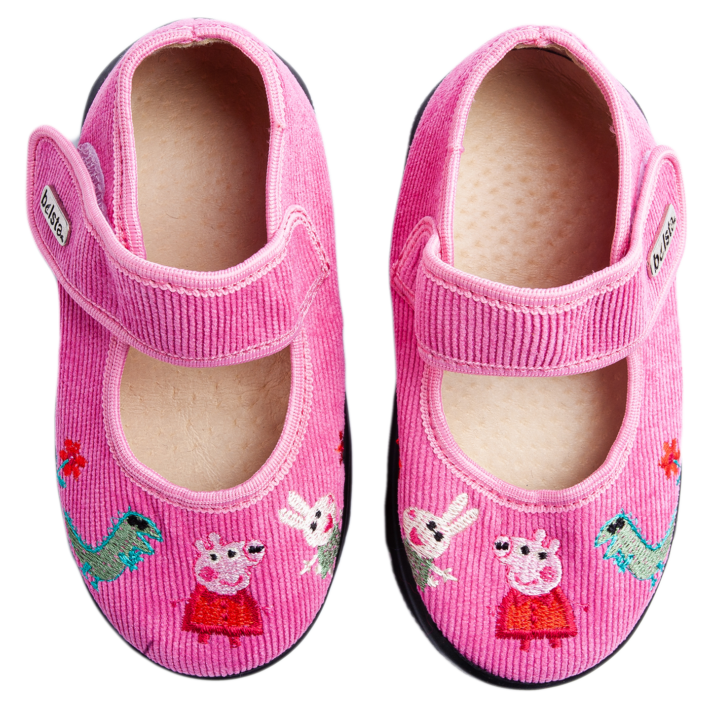 Детски пантофи от текстил BELSTA са декорирани с бродерия