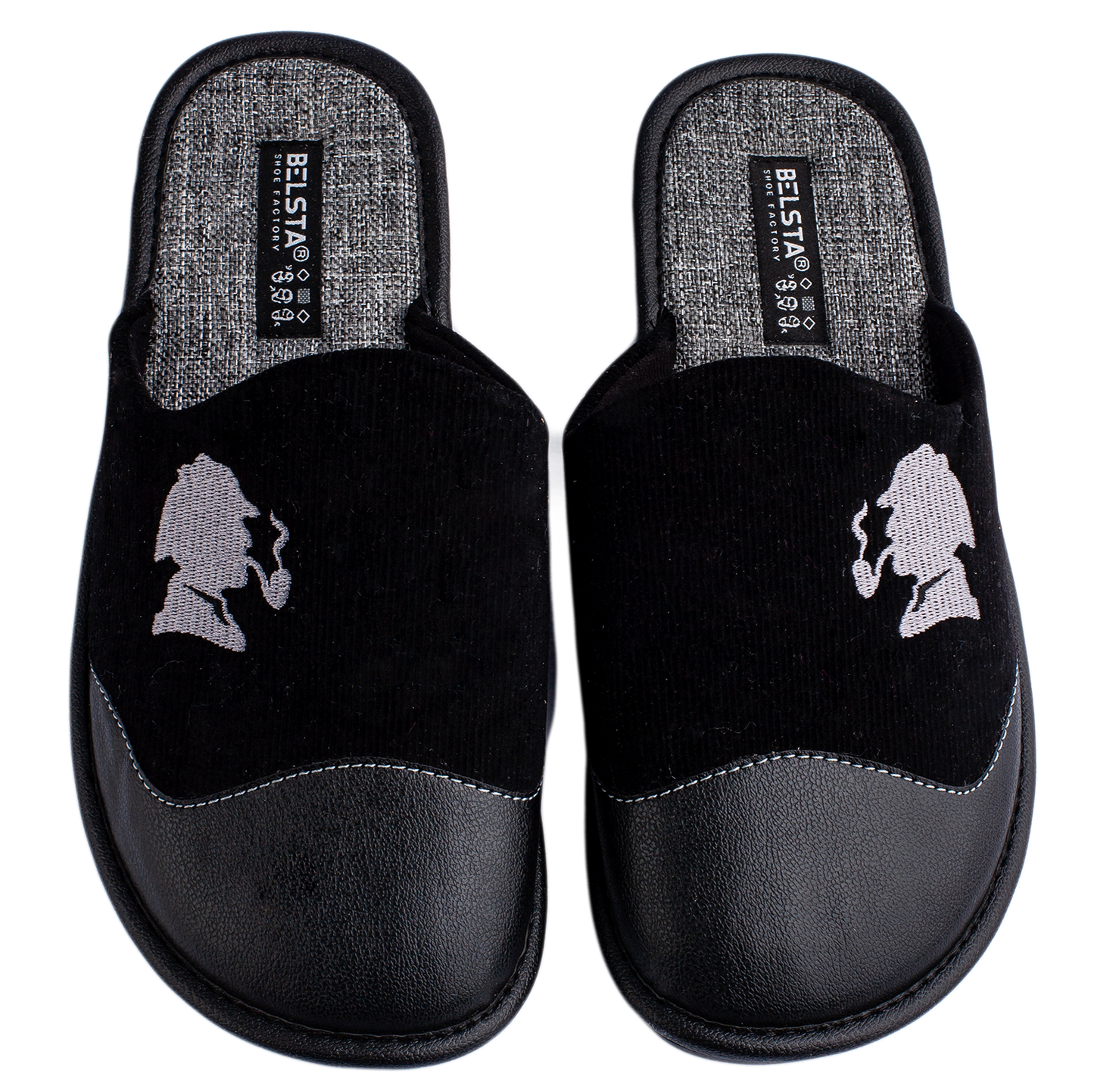 Мъжки чехли BELSTA декорирани с бродерия