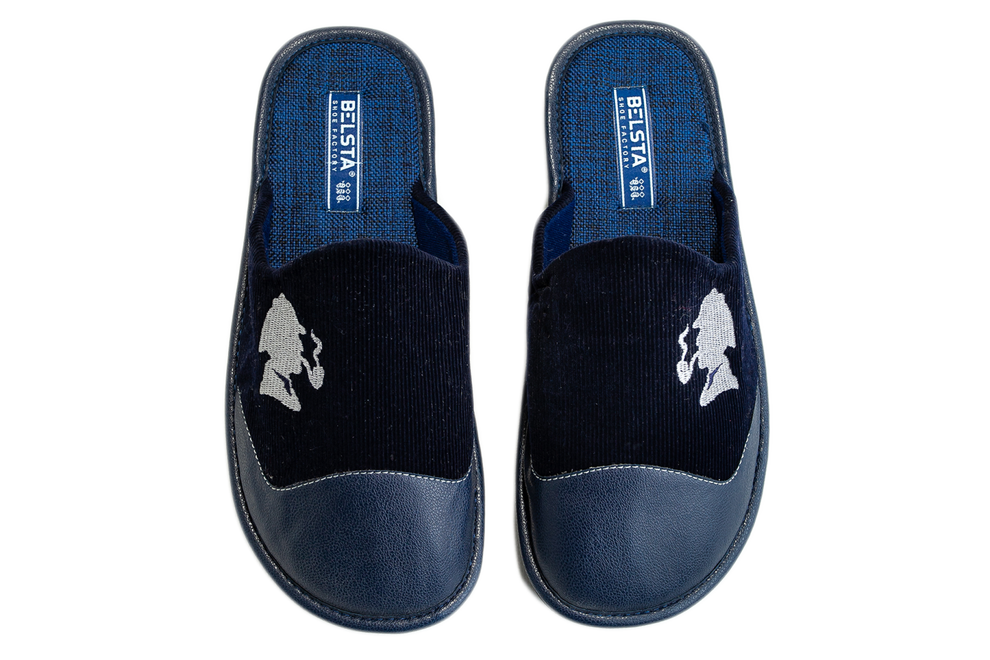 Мъжки чехли BELSTA декорирани с бродерия