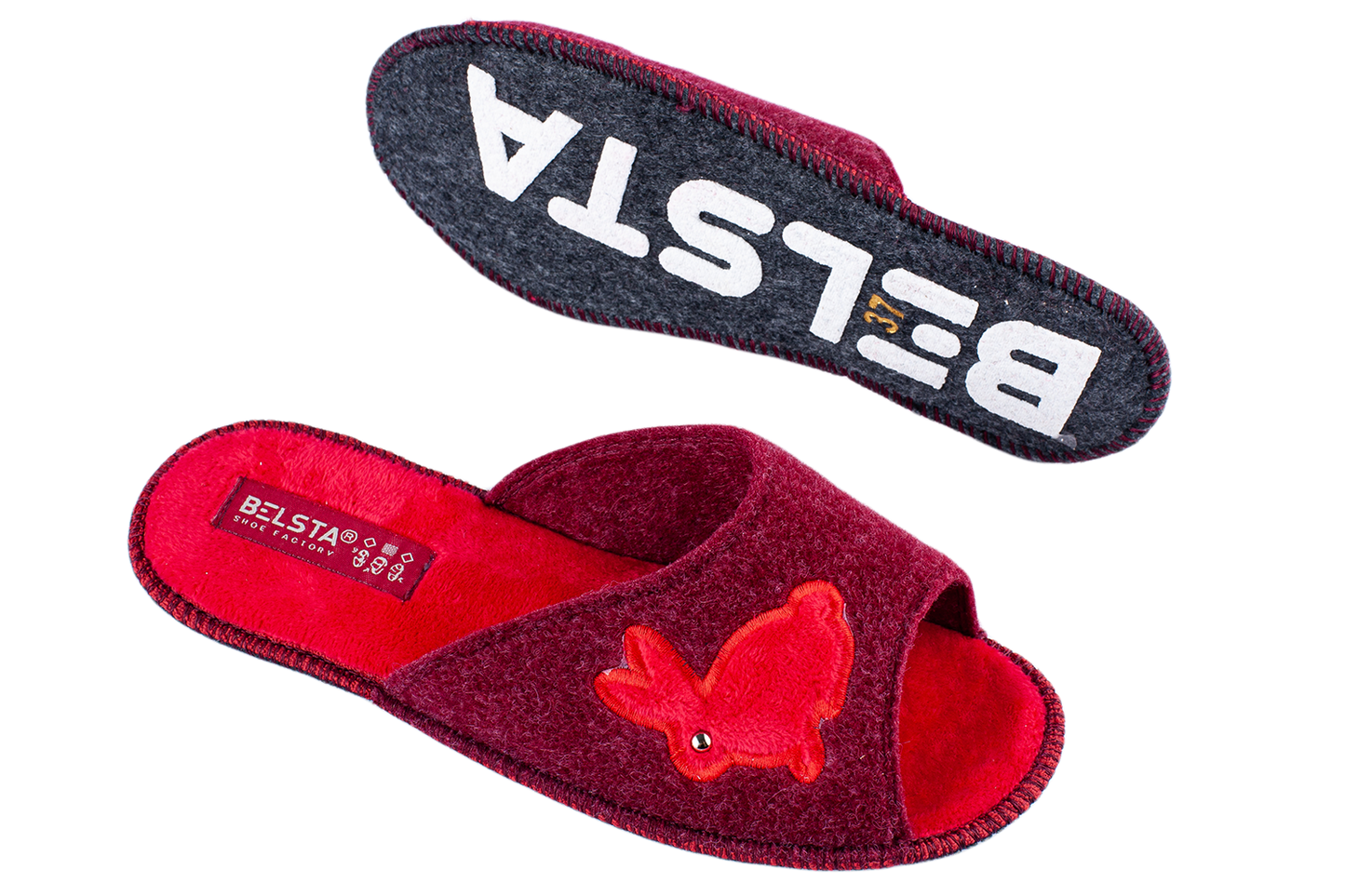 Опаковка: Дамски отворени чехли BELSTA/Size set: Women’s Open Italian Felt BELSTA Slippers (Copy)