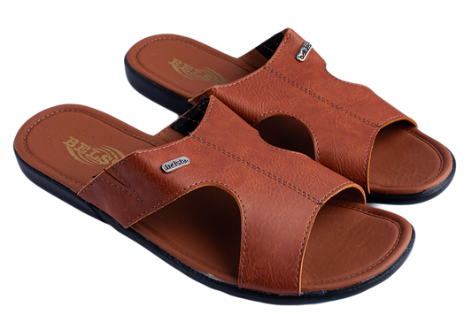 Опаковка: Мужки чехли BELSTA от еко кожа с надпис на фабриката/Size set: Men's Slippers BELSTA from Eco-Leather with Factory Branding