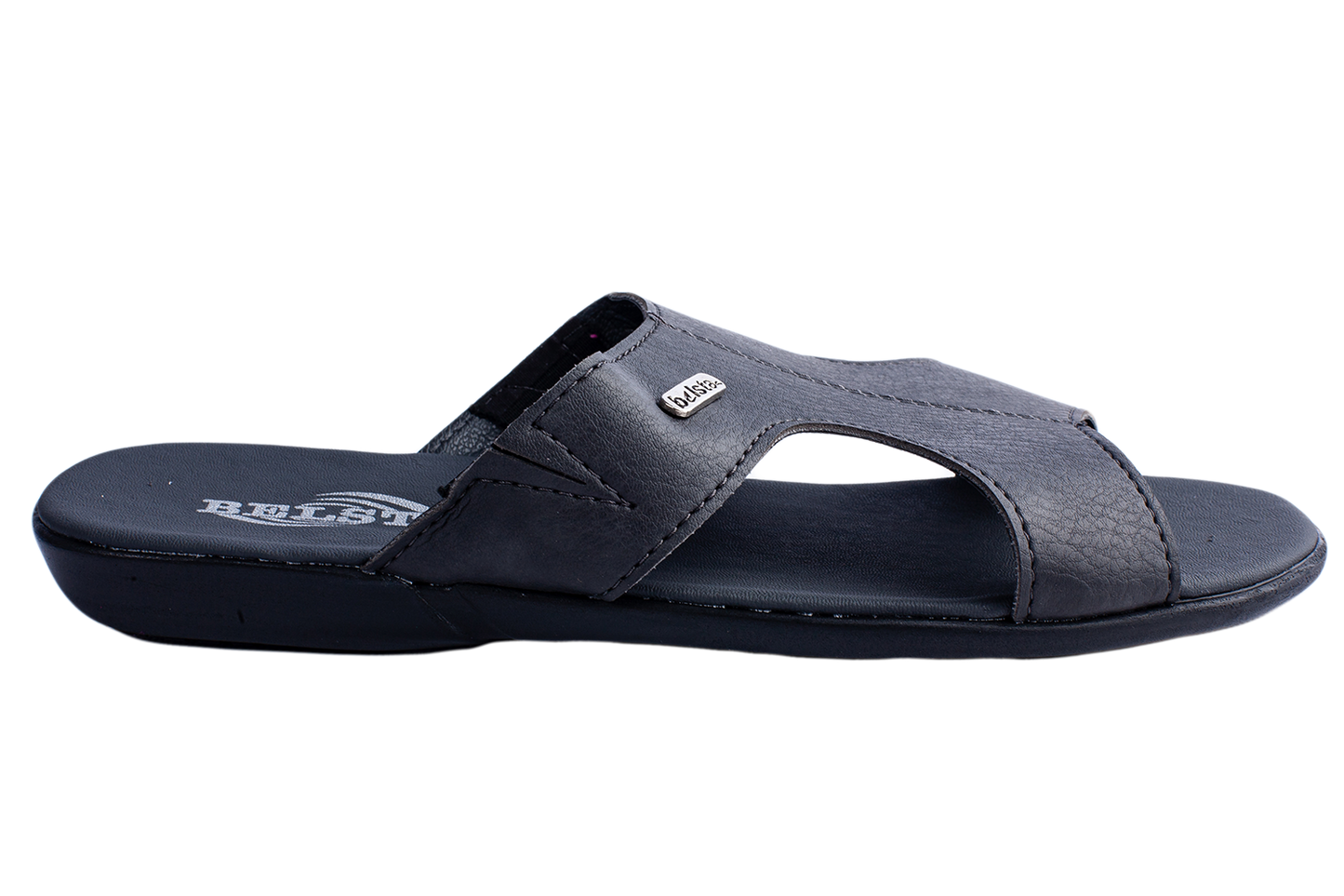 Мужки чехли BELSTA от еко кожа с надпис на фабриката/Men's Slippers BELSTA from Eco-Leather with Factory Branding