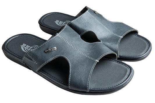 Мужки чехли BELSTA от еко кожа с надпис на фабриката/Men's Slippers BELSTA from Eco-Leather with Factory Branding