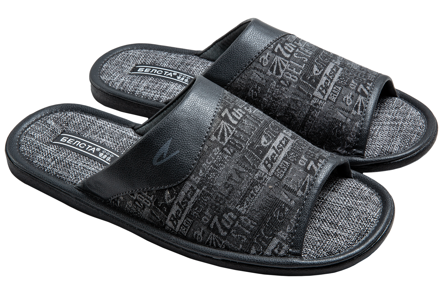 Опаковка: Мъжки отворени чехли BELSTA/Size set: Men’s Open Textile BELSTA Slippers