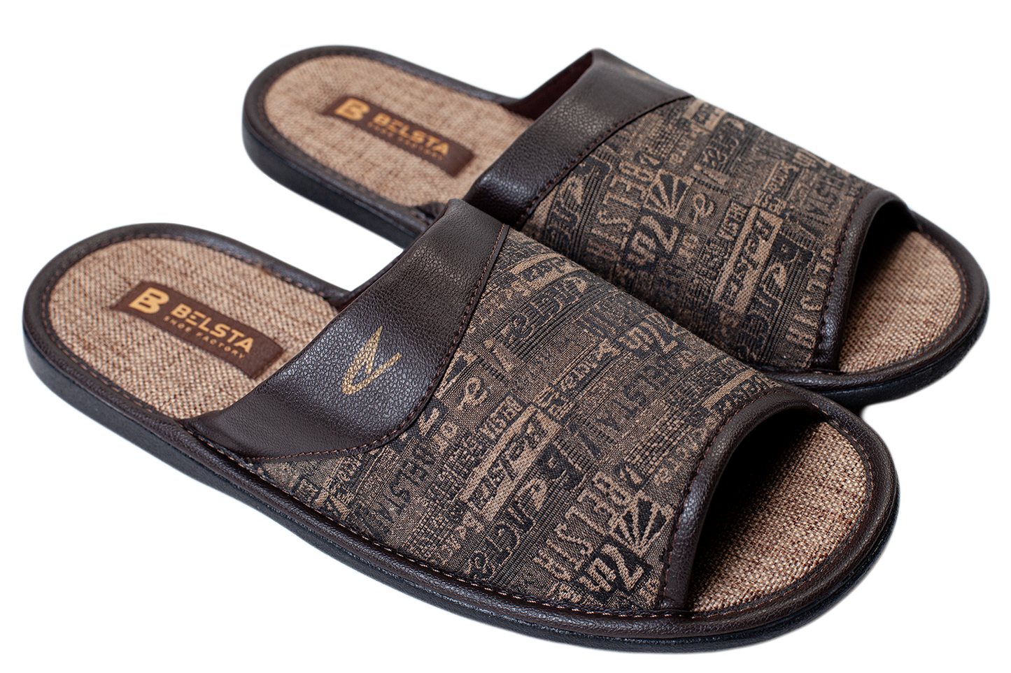 Опаковка: Мъжки отворени чехли BELSTA/Size set: Men’s Open Textile BELSTA Slippers