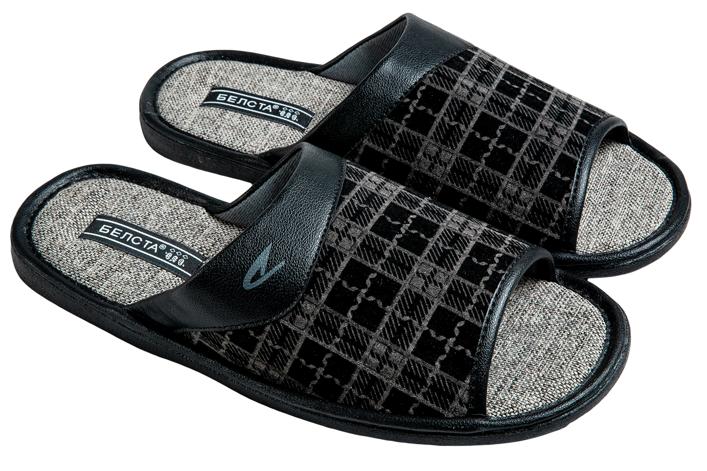 Опаковка: Мъжки отворени чехли BELSTA/Size set: Men’s Open Textile BELSTA Slippers