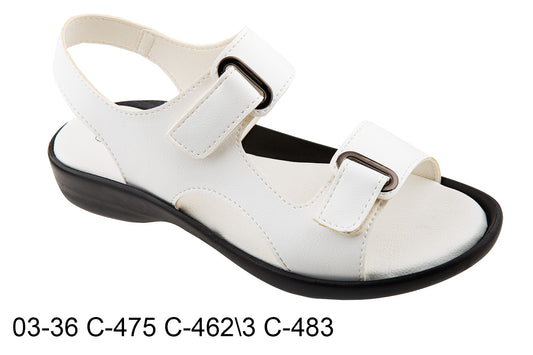 Дамски сандали BELSTA от еко кожа с велкро и капси\Women's Sandals BELSTA from Eco-Leather with Velcro and Eyelets
