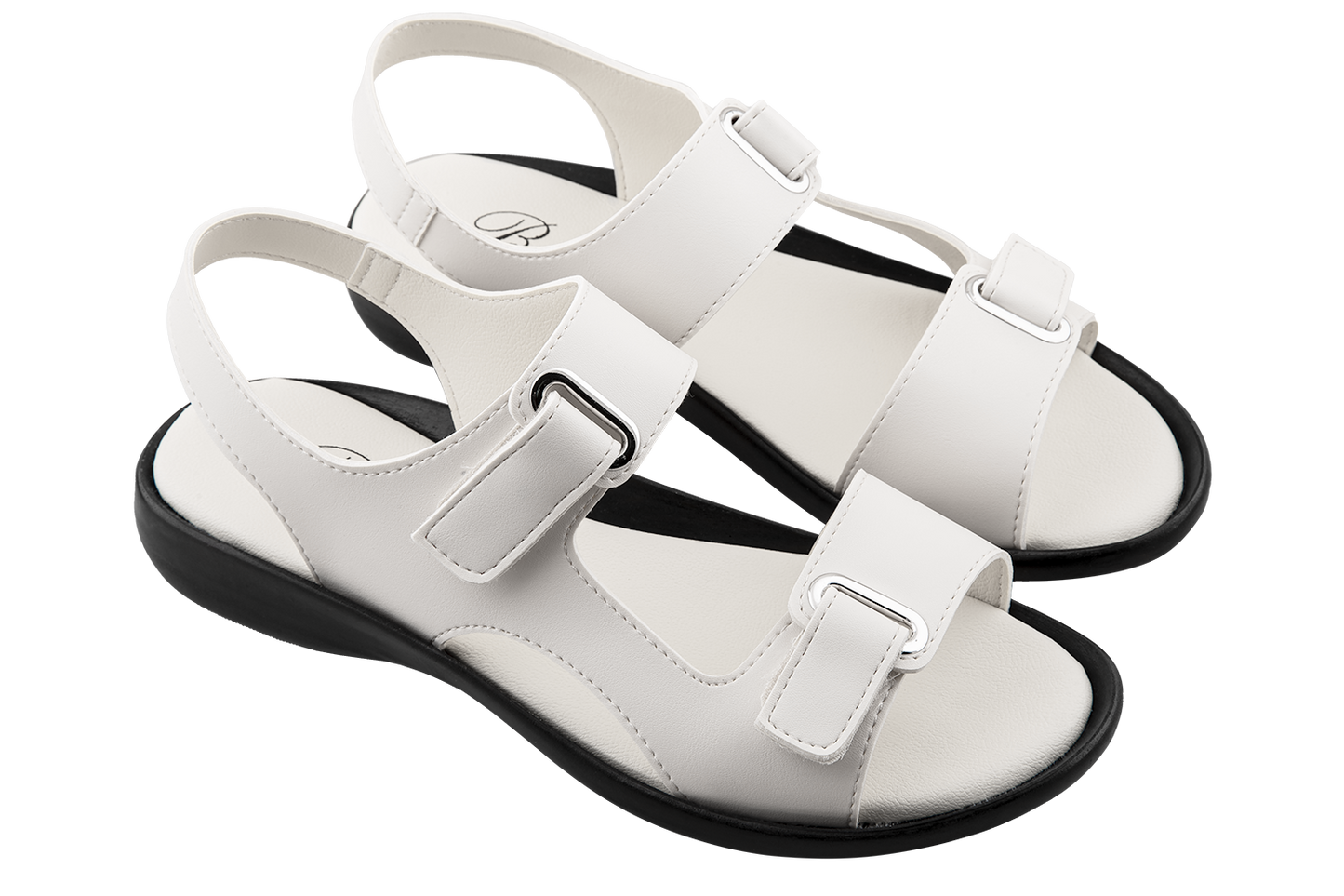 Дамски сандали BELSTA от еко кожа с велкро и капси\Women's Sandals BELSTA from Eco-Leather with Velcro and Eyelets