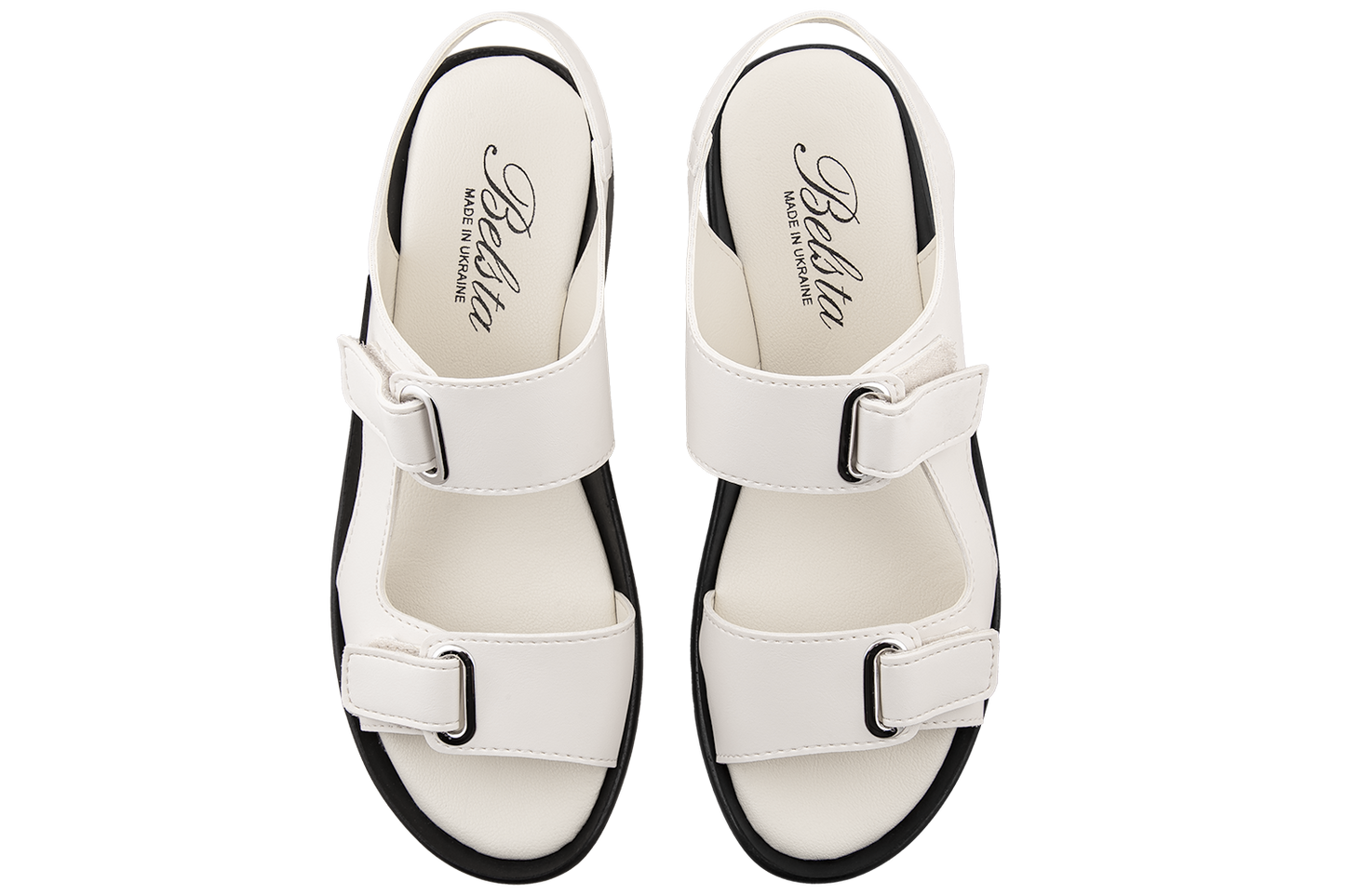 Дамски сандали BELSTA от еко кожа с велкро и капси\Women's Sandals BELSTA from Eco-Leather with Velcro and Eyelets