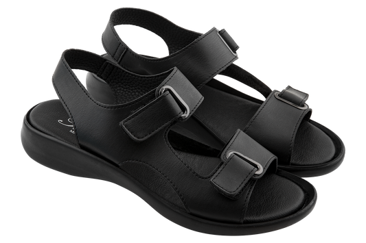 Дамски сандали BELSTA от еко кожа с велкро и капси\Women's Sandals BELSTA from Eco-Leather with Velcro and Eyelets