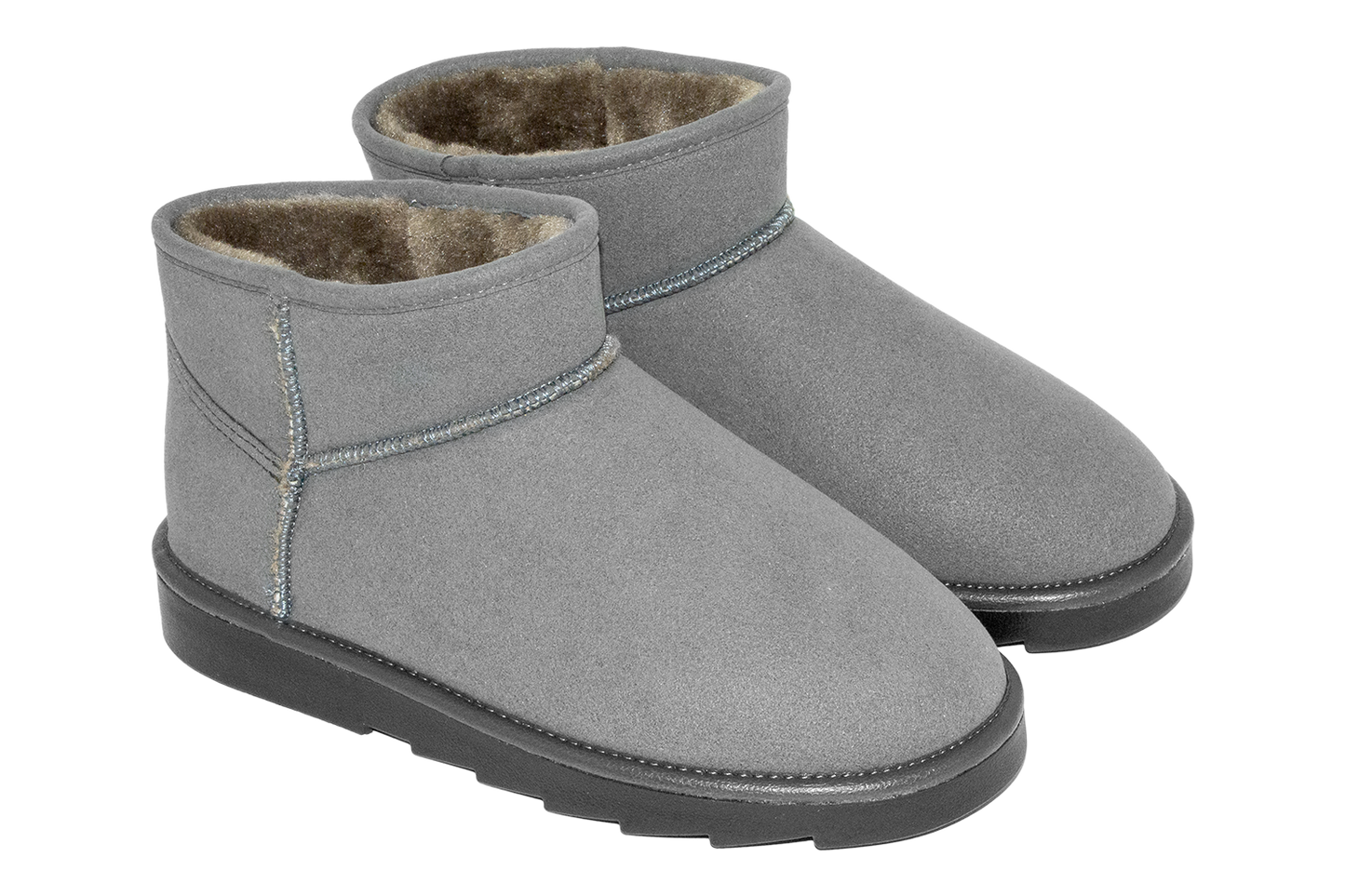 Дамски UGG ботуши BELSTA от сив еко велур/Women's UGG Boots BELSTA from Grey Eco-Suede