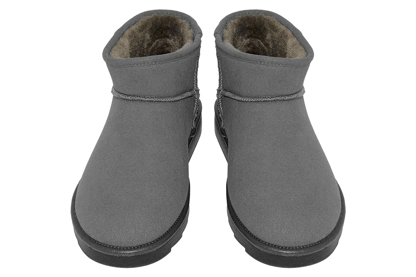 Дамски UGG ботуши BELSTA от сив еко велур/Women's UGG Boots BELSTA from Grey Eco-Suede