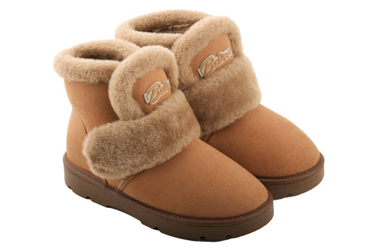 Дамски UGG ботуши BELSTA от еко велур с еко козина/Women's UGG Boots BELSTA from Eco-Suede with Faux Fur