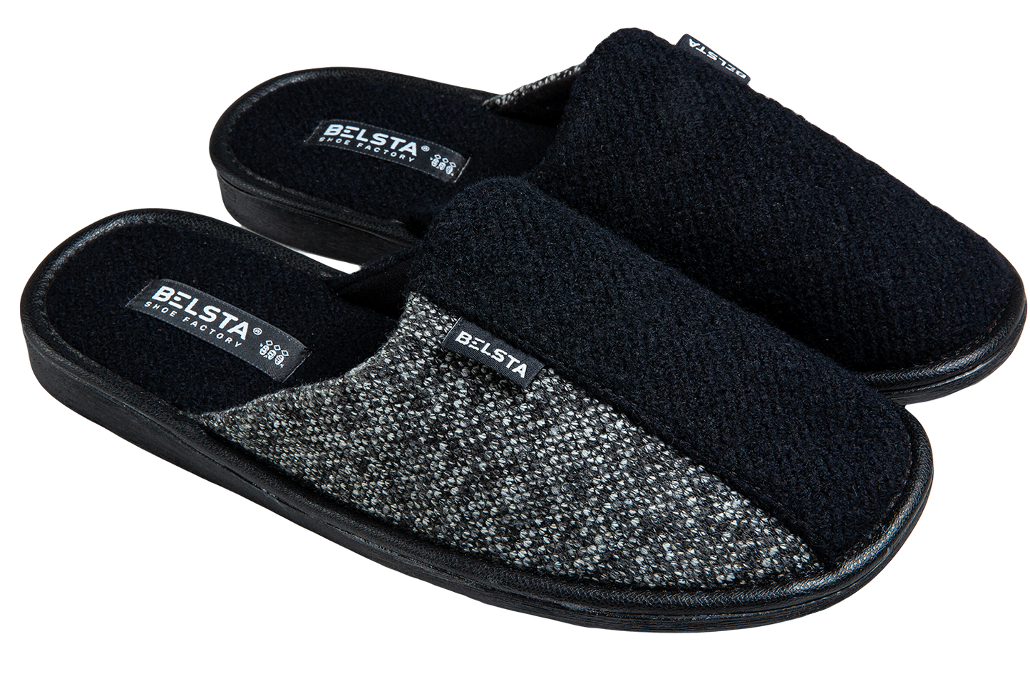 Мъжки затворени пантофи BELSTA от вълна и текстил/Men's Closed Slippers BELSTA from Wool and Textile