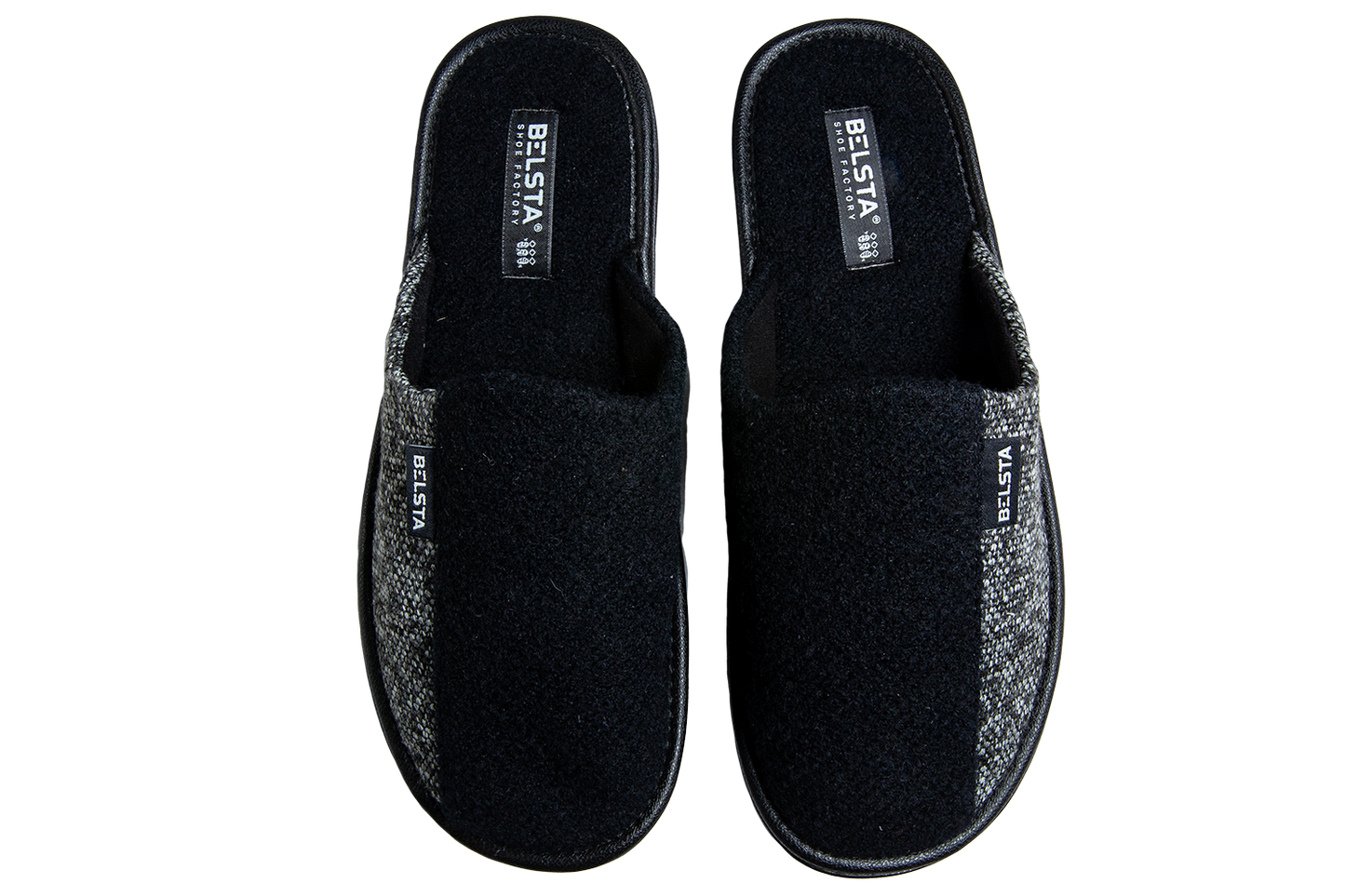 Мъжки затворени пантофи BELSTA от вълна и текстил/Men's Closed Slippers BELSTA from Wool and Textile