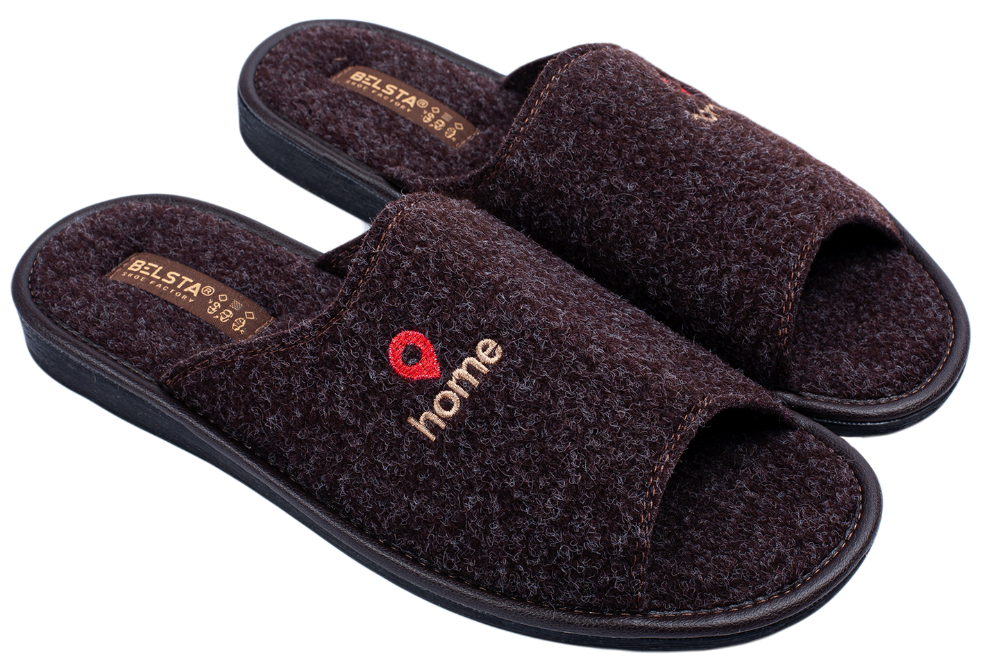 Мъжки отворени чехли BELSTA/Men’s Open Italian Felt BELSTA Slippers
