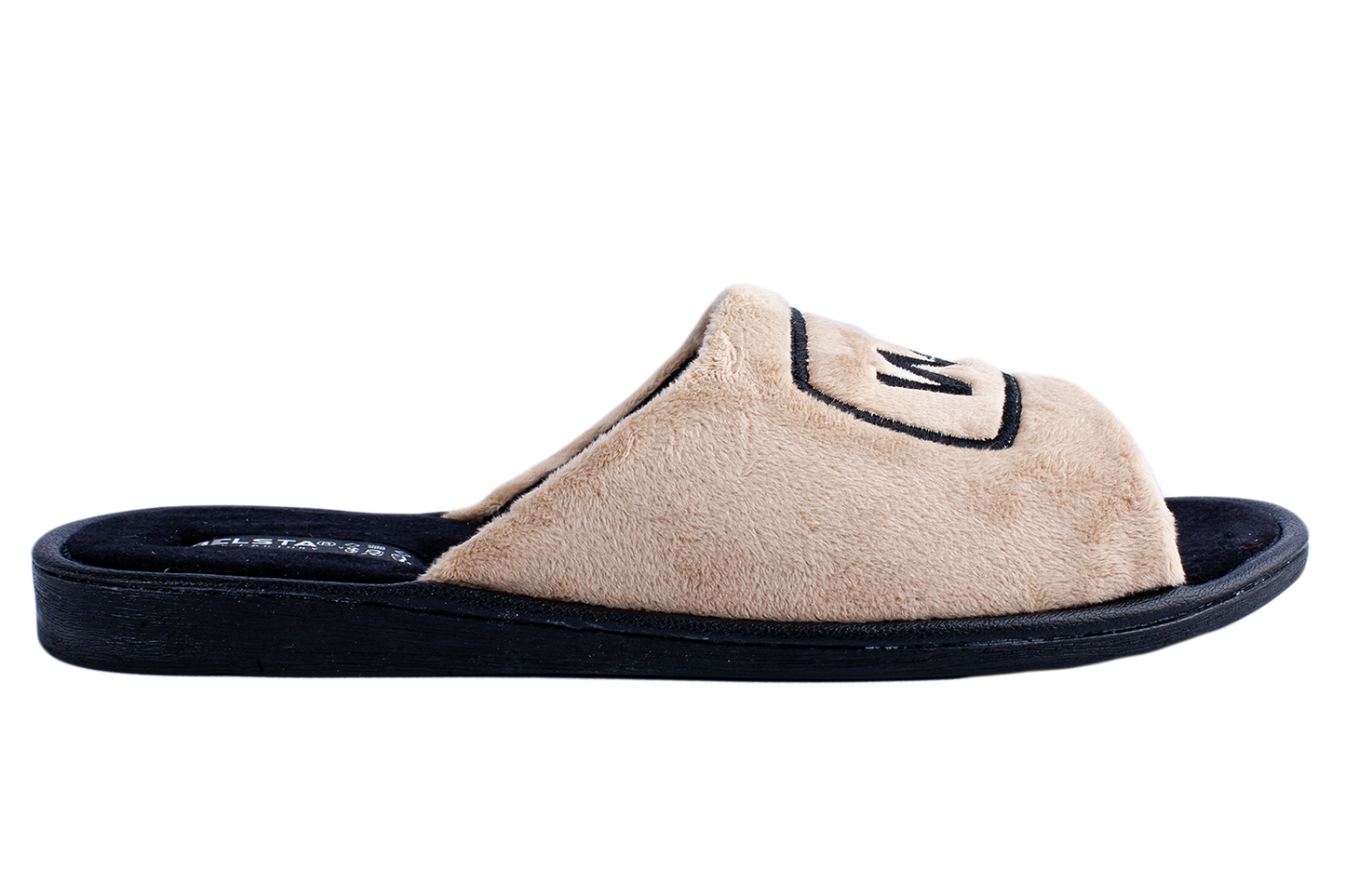 Опаковка: Мъжки отворени пантофи BELSTA от велур с оригинална бродерия WIFI/Size set: Men's Open Slippers BELSTA from Velour with Original WIFI Embroidery