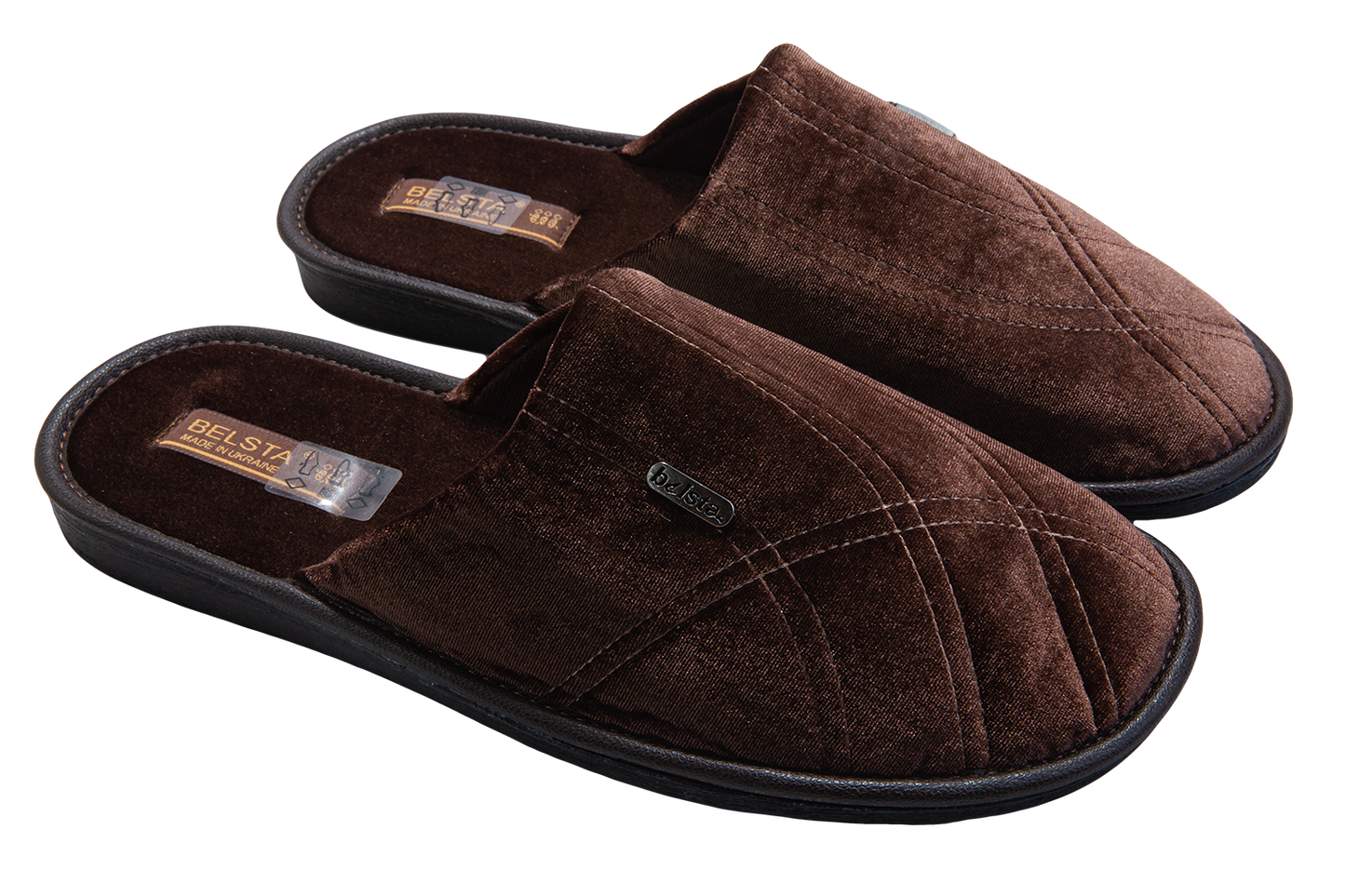 Мъжки затворени чехли BELSTA/Men’s Closed Quilted Velour BELSTA Slippers