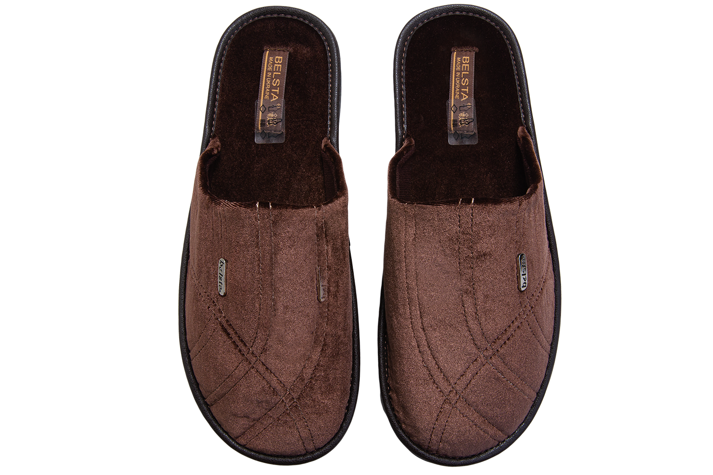 Мъжки затворени чехли BELSTA/Men’s Closed Quilted Velour BELSTA Slippers