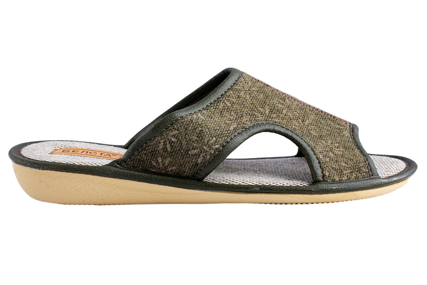 Дамски отворени пантофи BELSTA от текстил с разнообразен принт/Women's Open Slippers BELSTA from Textile with Assorted Print