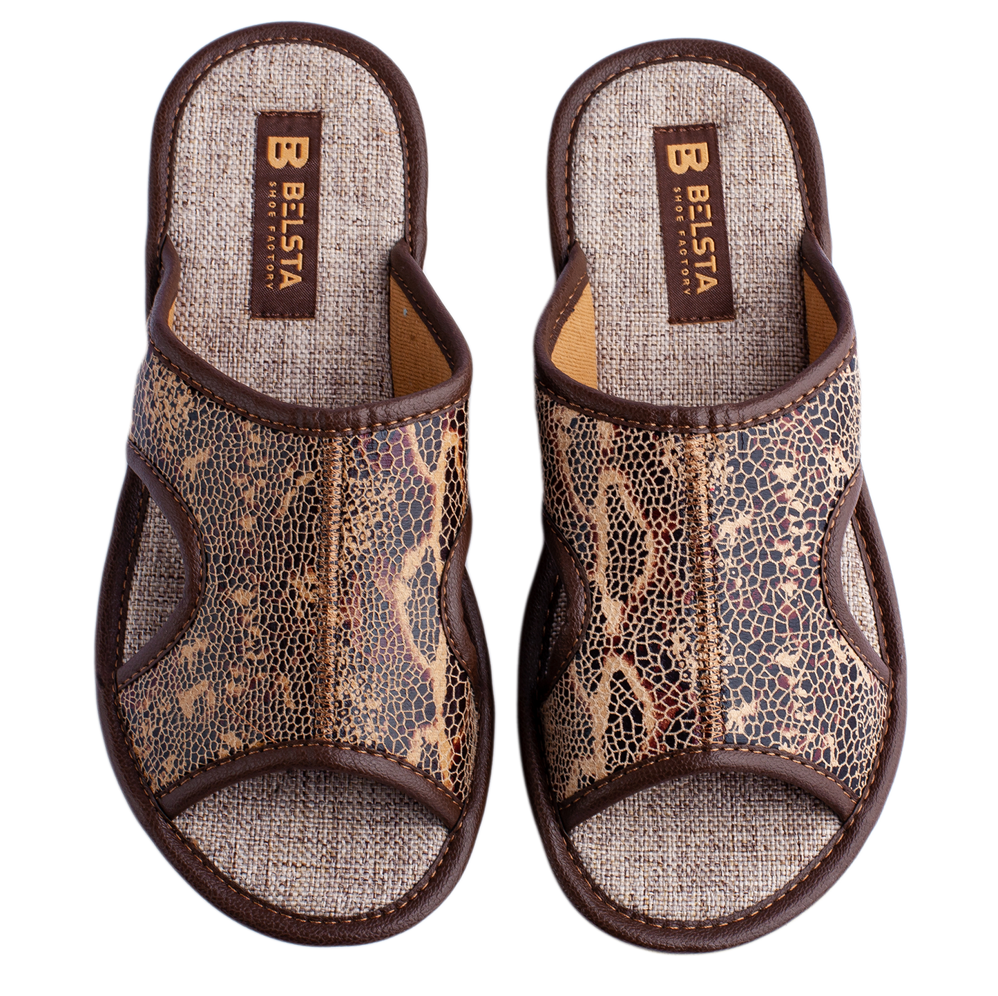 Опаковка: Дамски отворени пантофи BELSTA от текстил с разнообразен принт/Size set: Women's Open Slippers BELSTA from Textile with Assorted Print