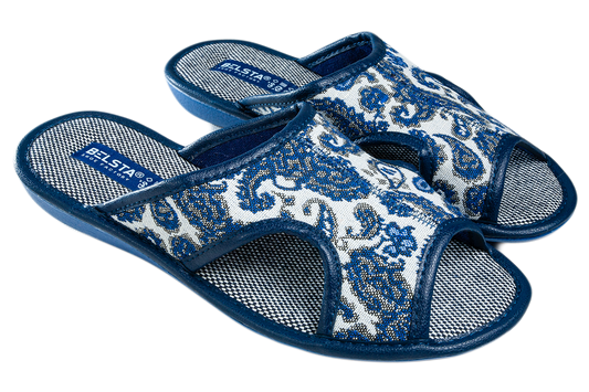 Опаковка: Дамски отворени пантофи BELSTA от текстил с разнообразен принт/Size set: Women's Open Slippers BELSTA from Textile with Assorted Print