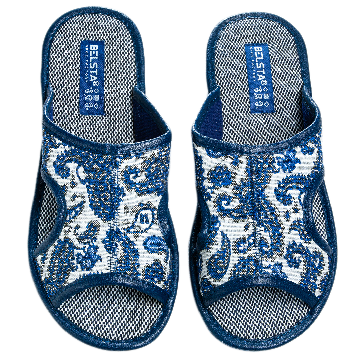 Дамски отворени пантофи BELSTA от текстил с разнообразен принт/Women's Open Slippers BELSTA from Textile with Assorted Print