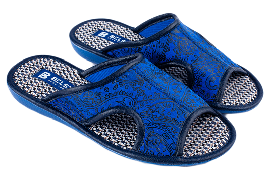 Дамски отворени пантофи BELSTA от текстил с разнообразен принт/Women's Open Slippers BELSTA from Textile with Assorted Print