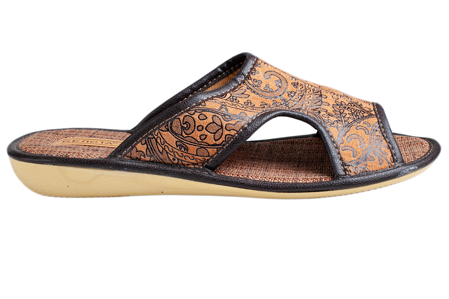 Дамски отворени пантофи BELSTA от текстил с разнообразен принт/Women's Open Slippers BELSTA from Textile with Assorted Print