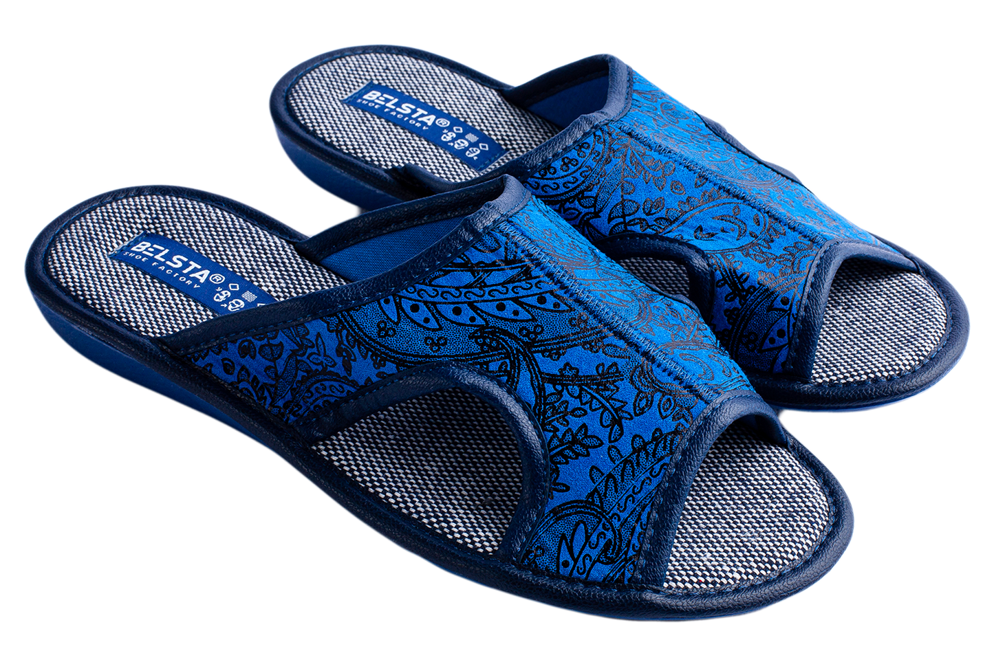Опаковка: Дамски отворени пантофи BELSTA от текстил с разнообразен принт/Size set: Women's Open Slippers BELSTA from Textile with Assorted Print