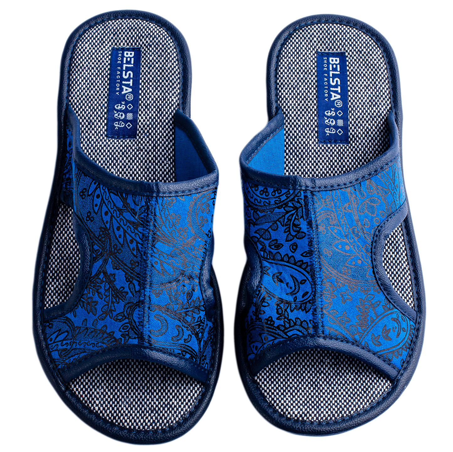 Опаковка: Дамски отворени пантофи BELSTA от текстил с разнообразен принт/Size set: Women's Open Slippers BELSTA from Textile with Assorted Print