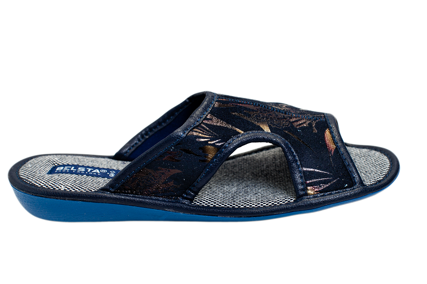 Дамски отворени пантофи BELSTA от текстил с разнообразен принт/Women's Open Slippers BELSTA from Textile with Assorted Print