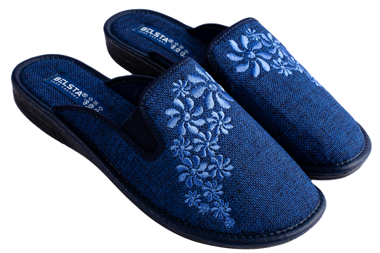 Дамски затворени пантофи BELSTA от перфорирана еко кожа/Women's Closed Slippers BELSTA from Perforated Eco-Leather