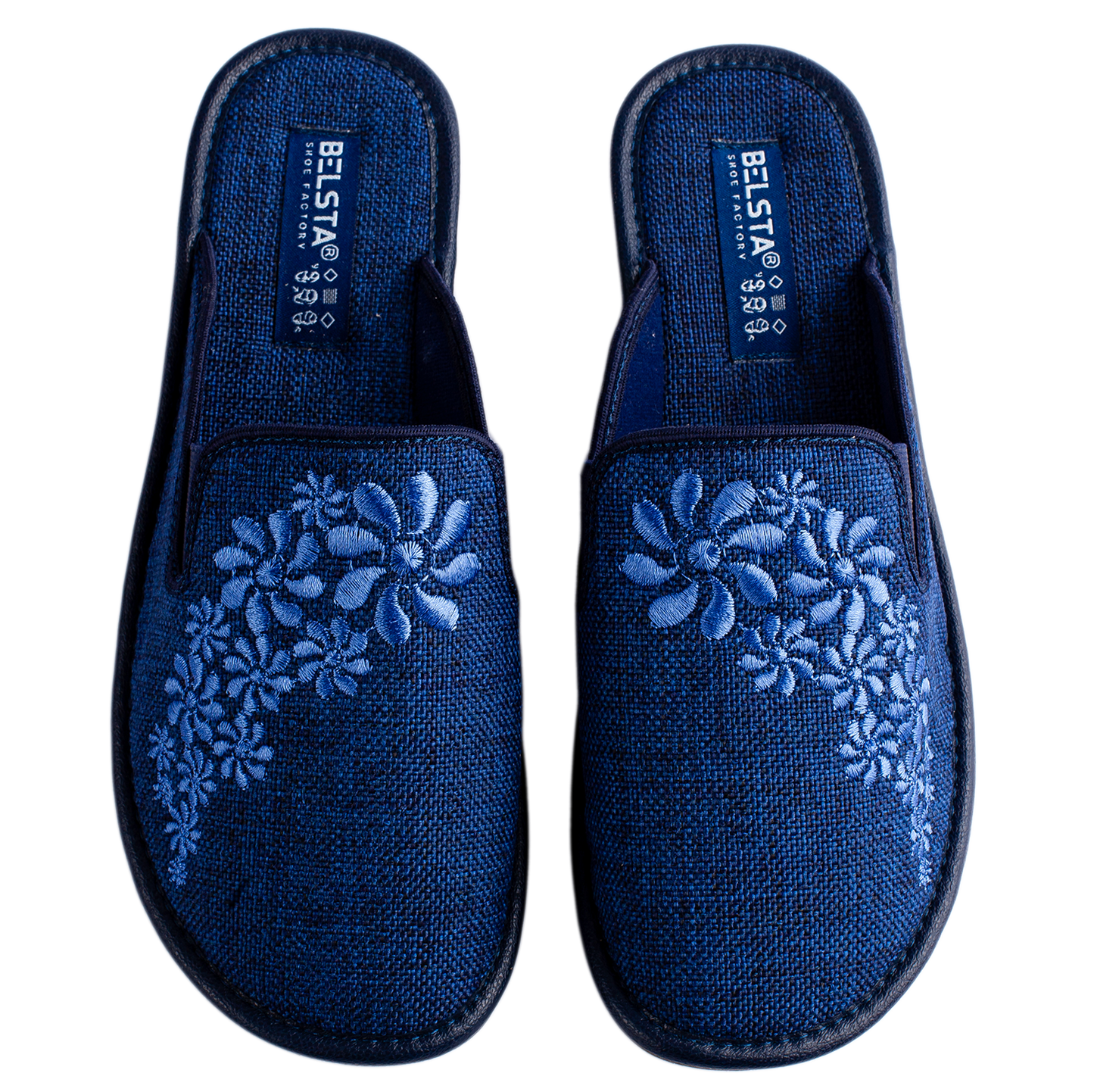 Опаковка: Дамски затворени пантофи BELSTA от текстил с декоративна бродерия/Size set: Women's Closed Slippers BELSTA from Textile with Decorative Embroidery