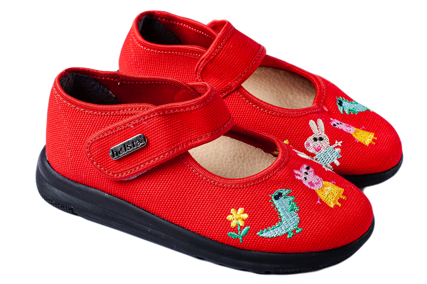 Детски затворени сандали BELSTA от текстил с бродерия/Kids' Closed Sandals BELSTA from Textile with Embroidery
