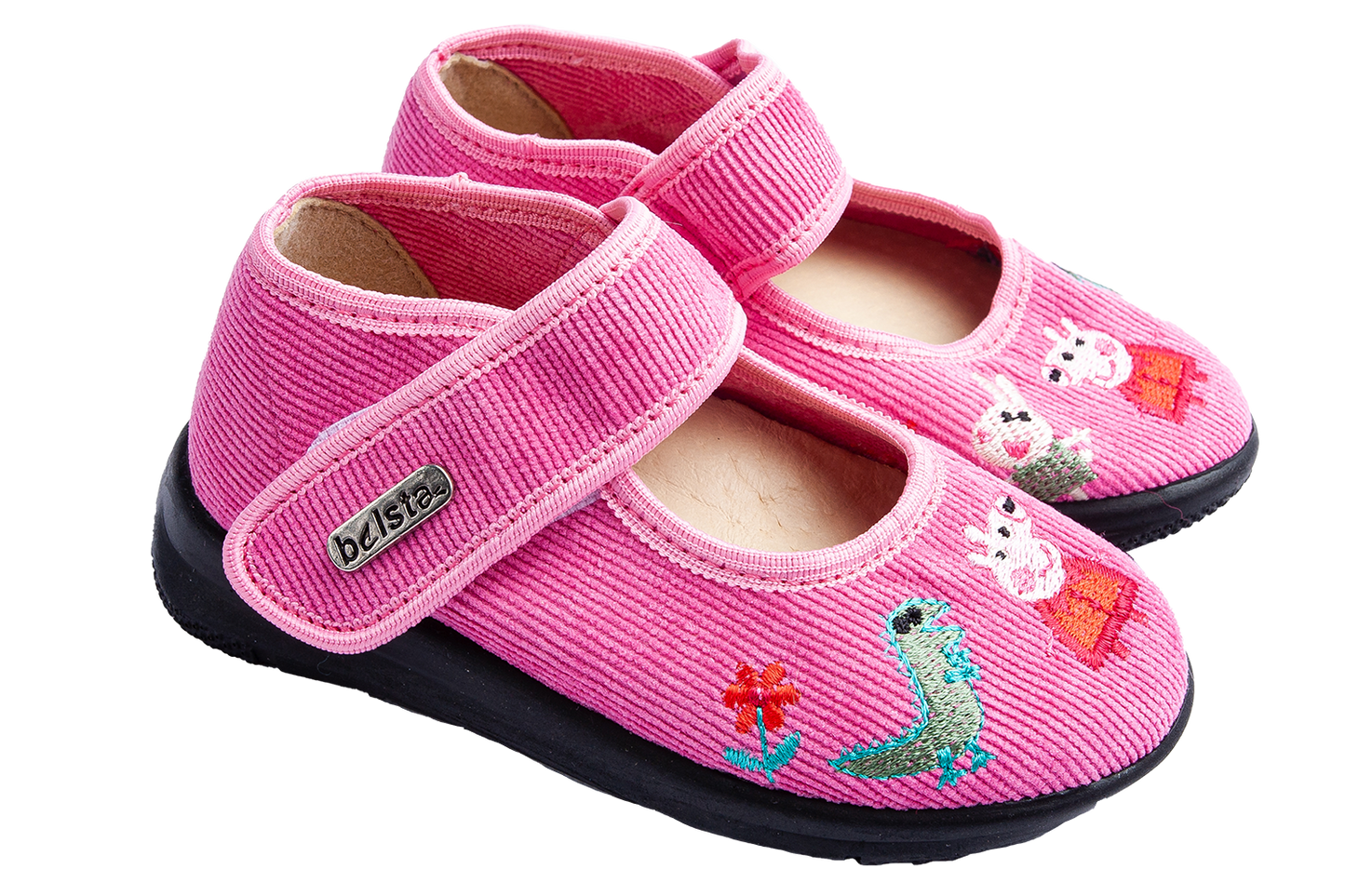 Детски затворени сандали BELSTA от текстил с бродерия/Kids' Closed Sandals BELSTA from Textile with Embroidery