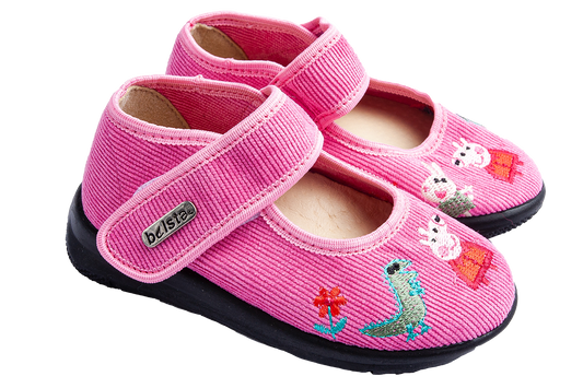 Детски затворени сандали BELSTA от текстил с бродерия/Kids' Closed Sandals BELSTA from Textile with Embroidery