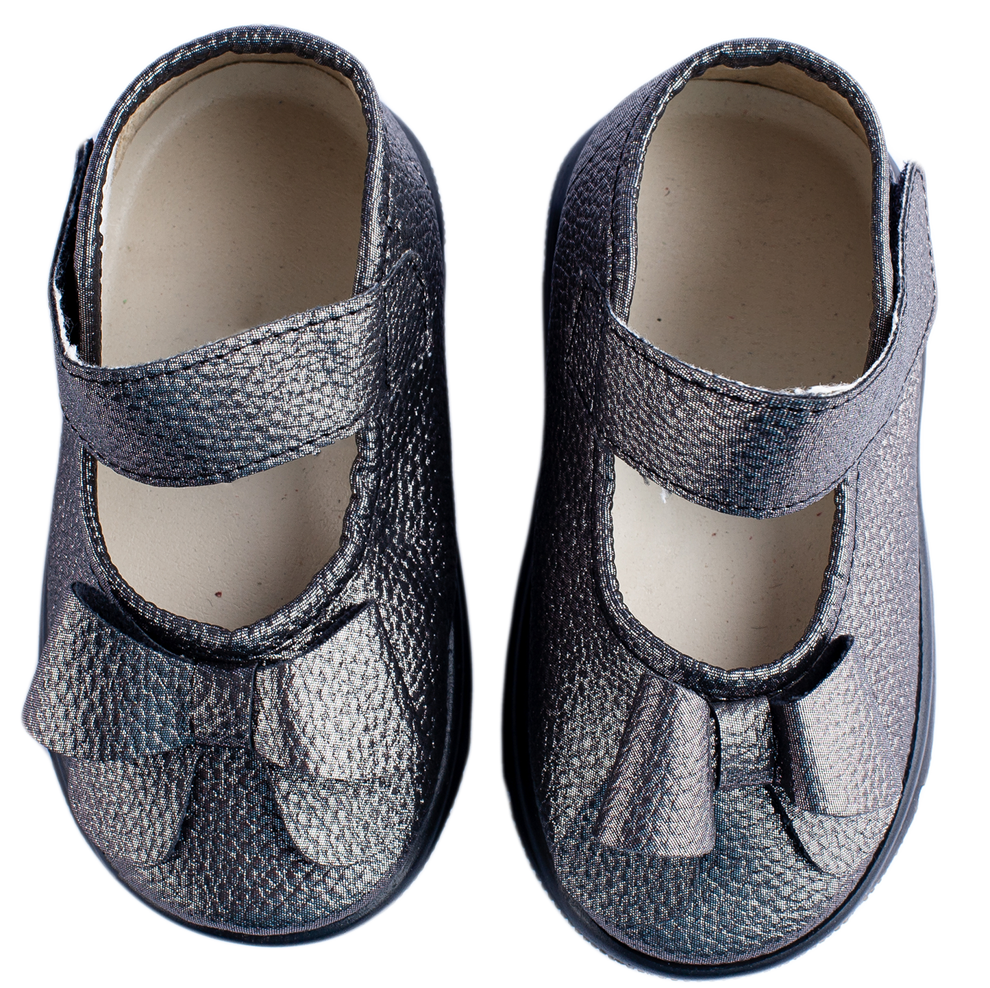 Детски сандали BELSTA от черна еко кожа с панделка/Kids' Sandals BELSTA from Black Eco-Leather with a Bow
