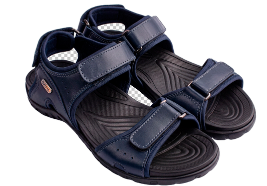 Опаковка: Мъжки летни сандали BELSTA от еко кожа в черен цвят с велкро\Size set: Men’s Summer Sandals BELSTA from Eco-Leather in Black with Velcro