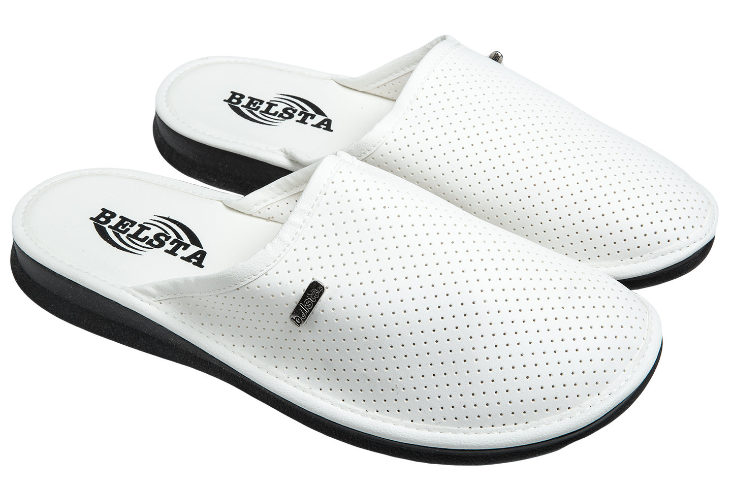 Мъжки затворени пантофи BELSTA от перфорирана еко кожа/Men’s Closed Perforated Eco Leather BELSTA Slippers