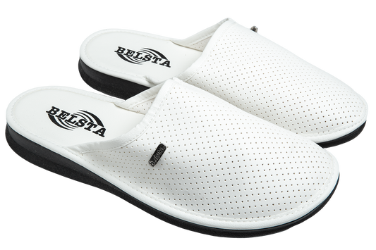 Мъжки затворени пантофи BELSTA от перфорирана еко кожа/Men’s Closed Perforated Eco Leather BELSTA Slippers