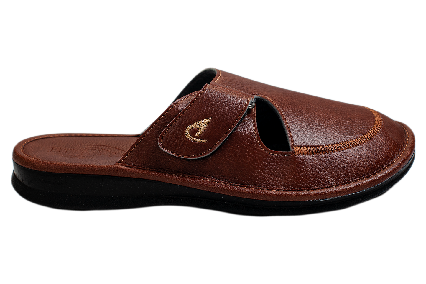 Мъжки затворени чехли BELSTA от еко кожа с велкро\Men's Closed Slippers BELSTA from Eco-Leather with Velcro