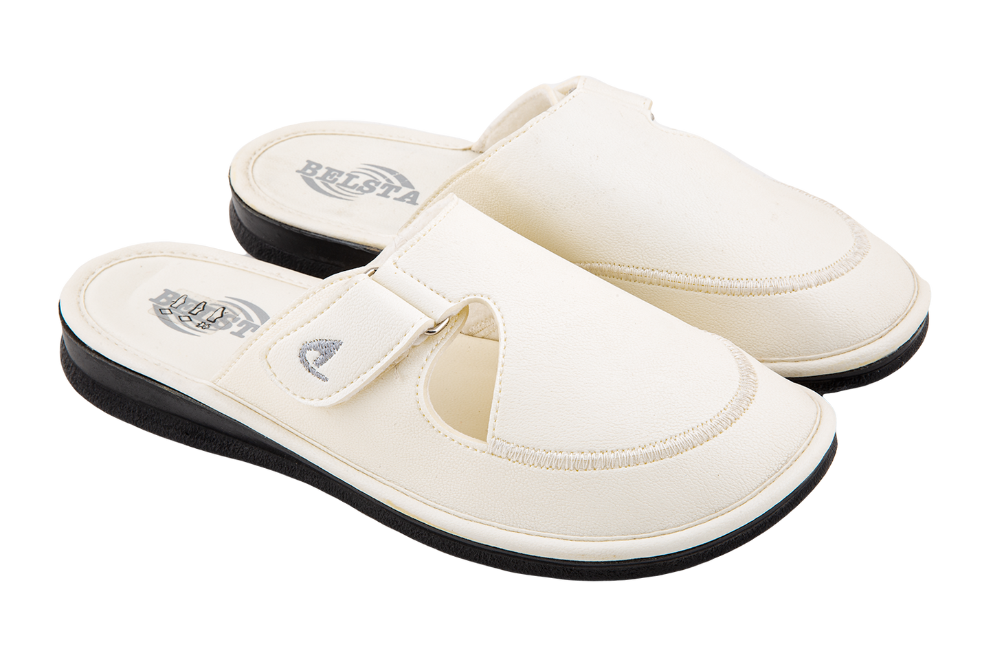 Мъжки затворени чехли BELSTA от еко кожа с велкро\Men's Closed Slippers BELSTA from Eco-Leather with Velcro