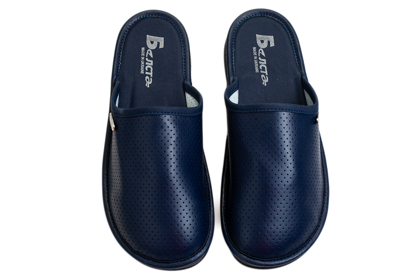 Мъжки затворени пантофи BELSTA от перфорирана еко кожа/Men’s Closed Perforated Eco Leather BELSTA Slippers