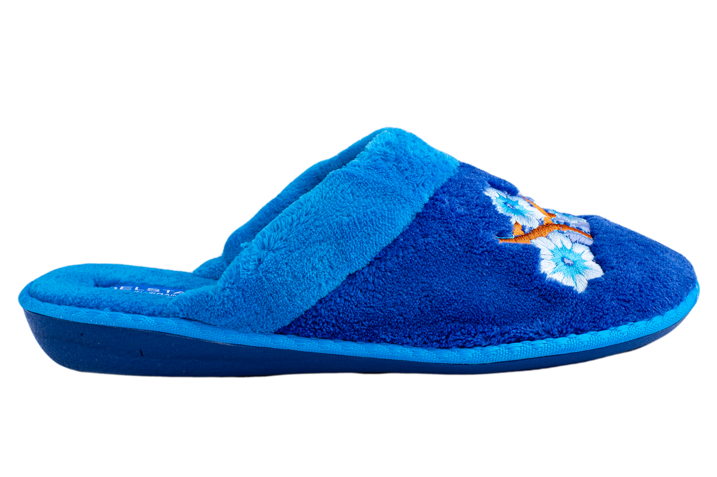 Дамски затворени чехли BELSTA от махра с маншет и бродерия/Women’s Closed BELSTA Slippers in Terry with Cuff and Embroidery