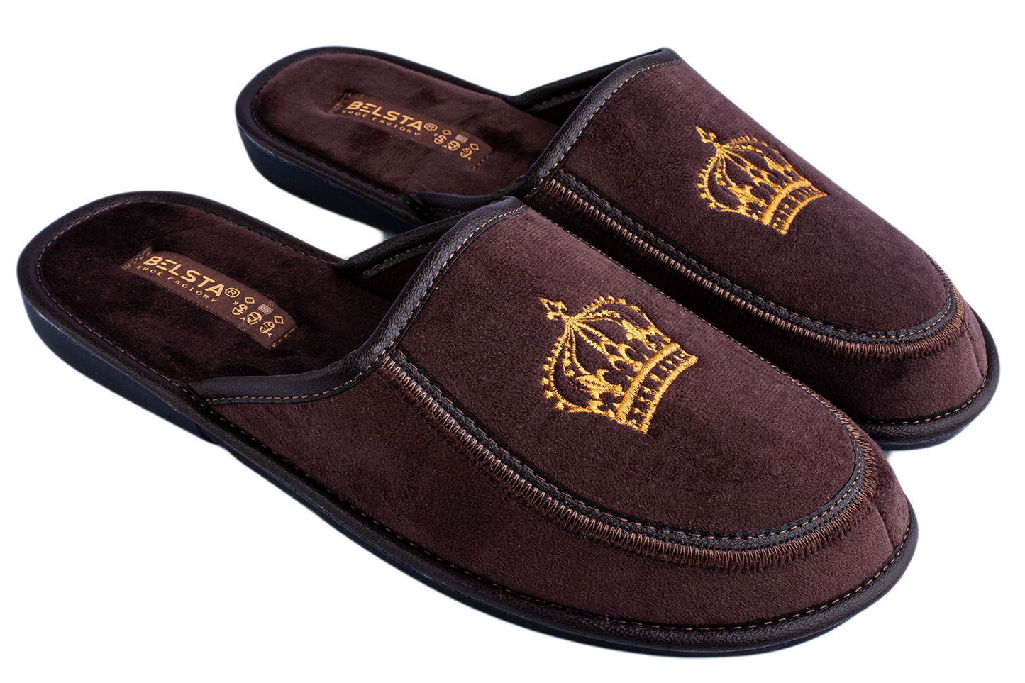 Опаковка: Мъжки затворени чехли BELSTA/Size set: Men’s Closed Velour BELSTA Slippers