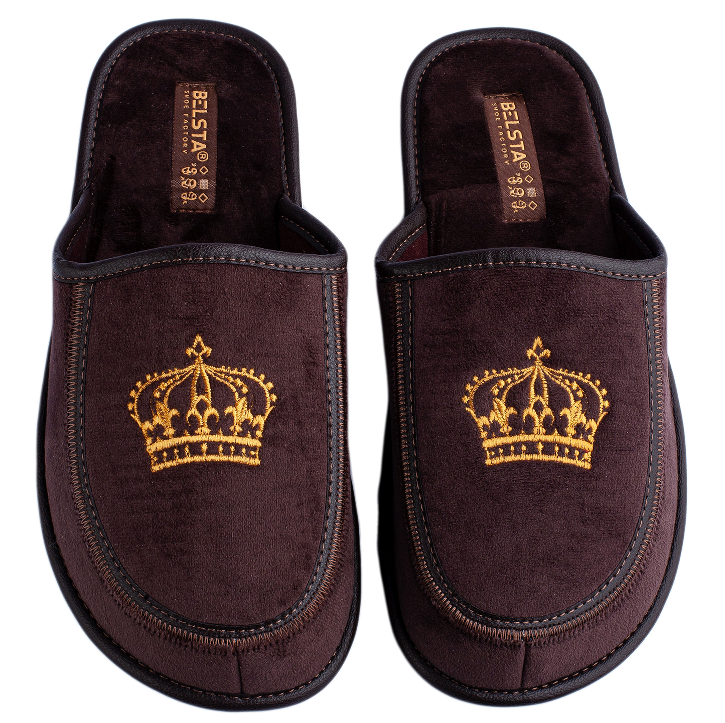 Опаковка: Мъжки затворени чехли BELSTA/Size set: Men’s Closed Velour BELSTA Slippers