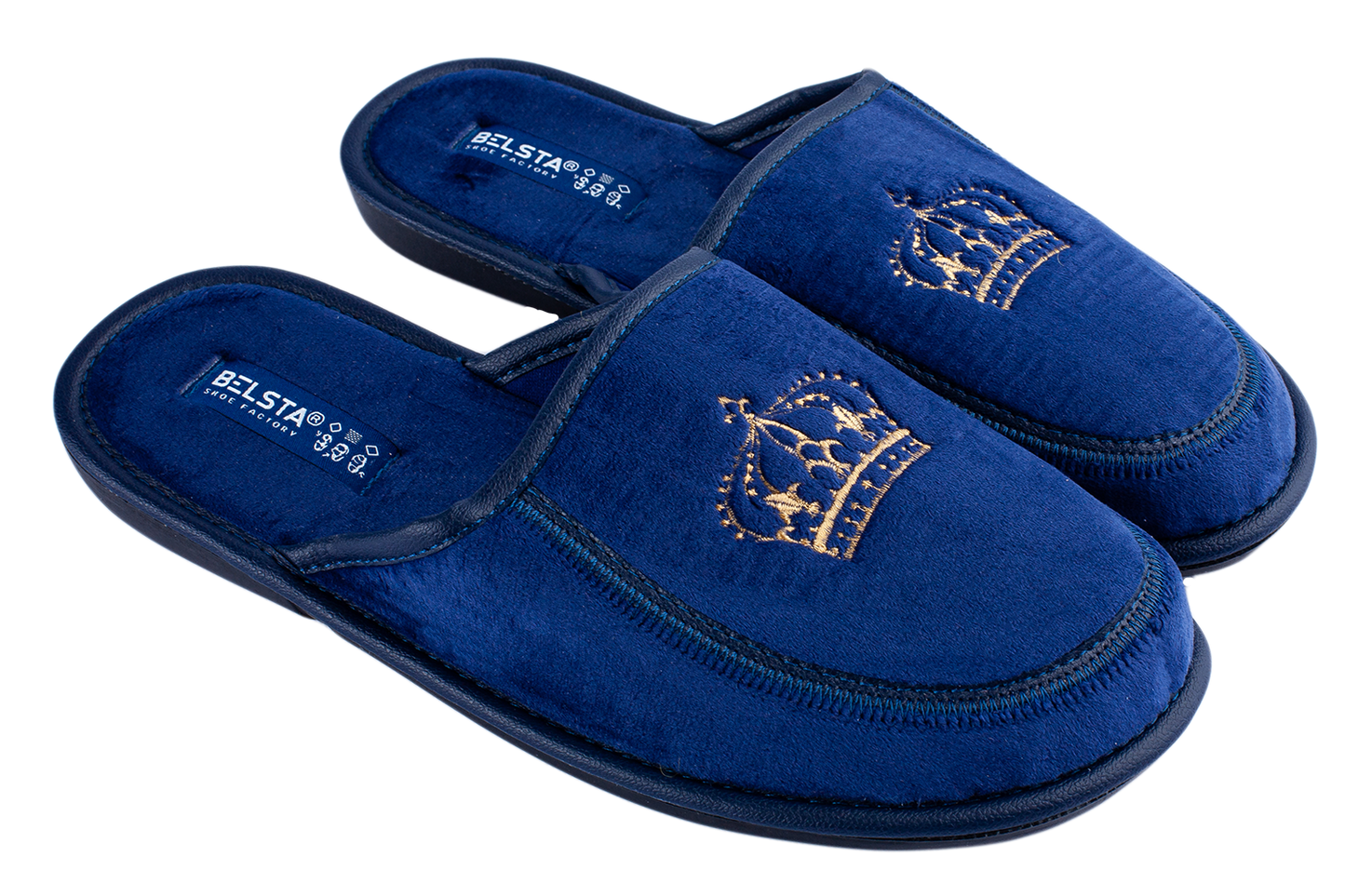 Опаковка: Мъжки затворени чехли BELSTA/Size set: Men’s Closed Velour BELSTA Slippers